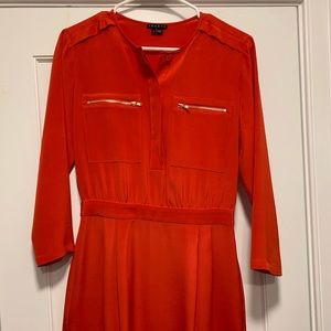 Red theory dress